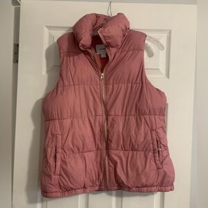 Dusty rose color puffer vest